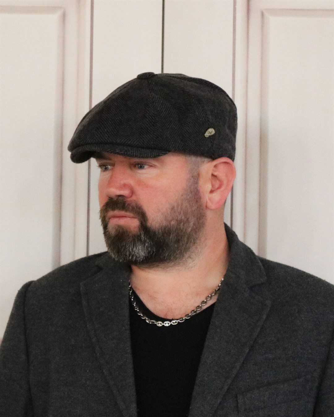 Füme Balıksırtı İngiliz Stili Erkek Şapka