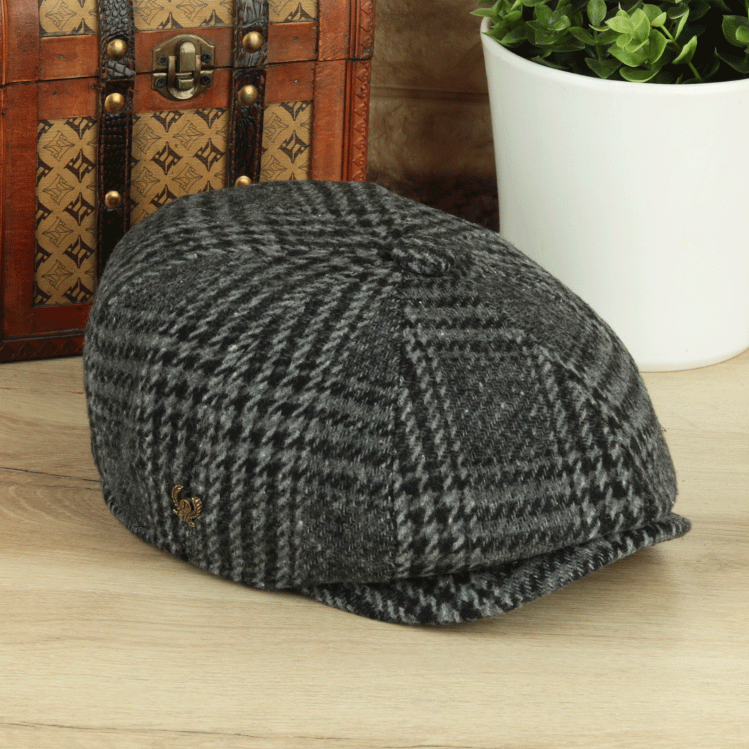Füme İngiliz Stili Kışlık Erkek Şapka
