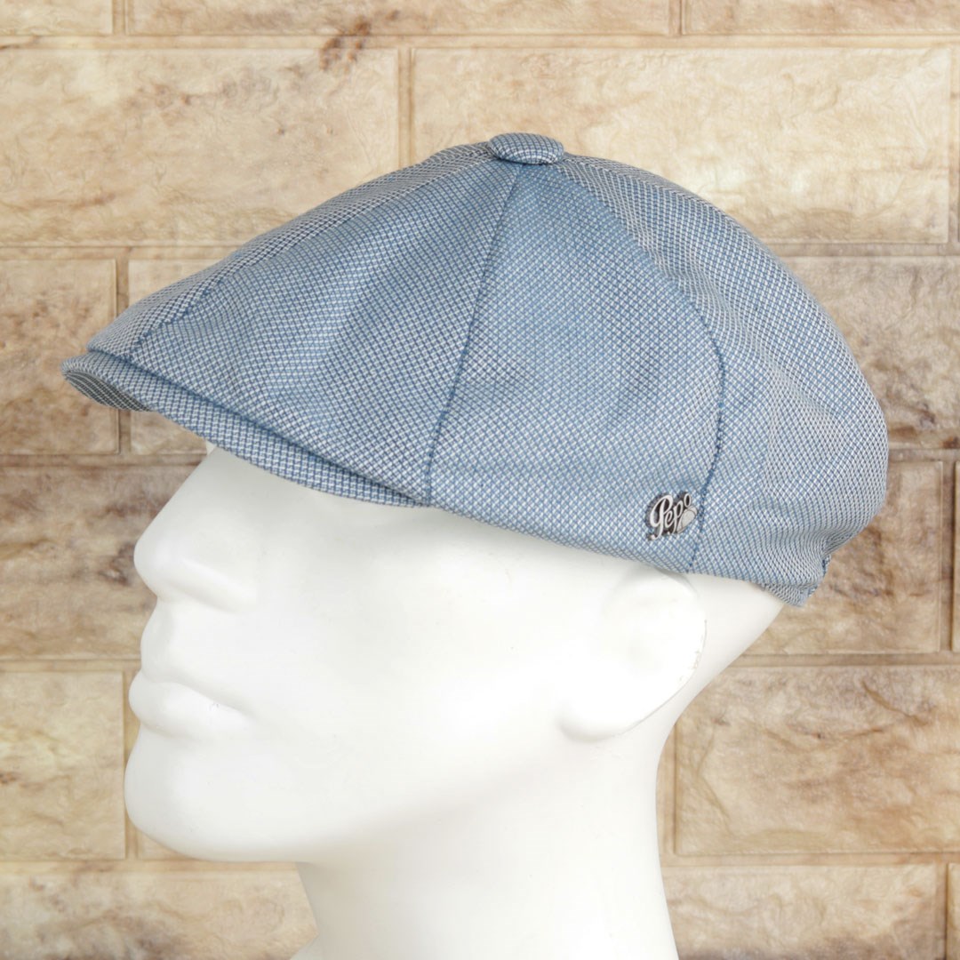 Yazlık Mavi İngiliz Stili Erkek Şapka